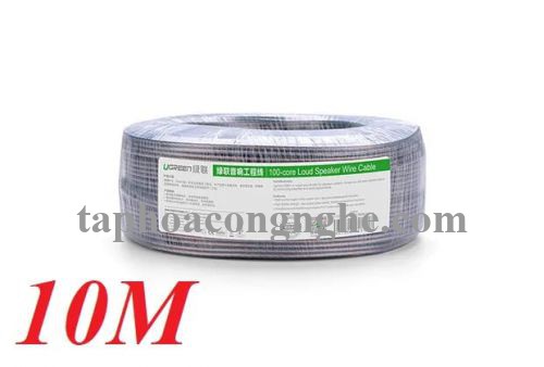 Ugreen 30827 10M Màu Đen Cáp âm thanh loa 150 tim AV137 30030827